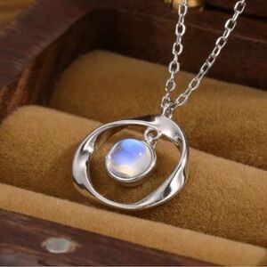 Silver Moonstone Necklace
